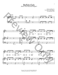 Buffalo Gals piano sheet music cover